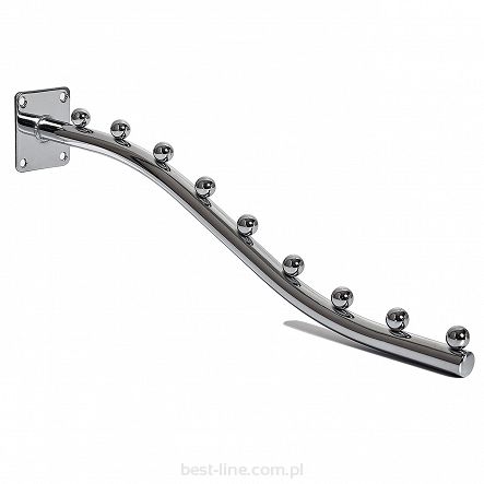 Wieszak łukowy montowany do ściany/płyty 45cm