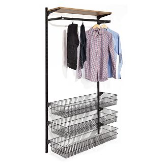 Garderoba jednomodułowa - OPTIB81 - BLACK - 2