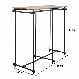 Gondola STRONG z półką 1,5m BLACK - 2