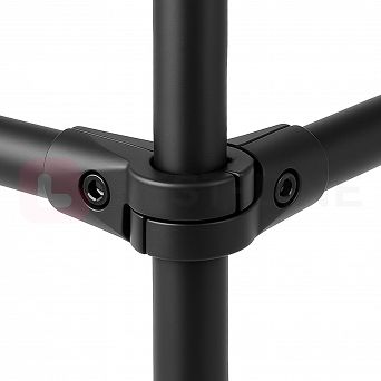 Złącze dwuramienne kątowe regulowane R43 fi25mm BLACK