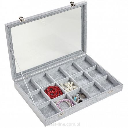 Tacka zamykana z przegrodami szara