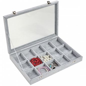 Tacka zamykana z przegrodami szara