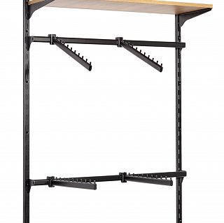 Wieszak prosty do rury owalnej 40cm 10N BLACK - 2