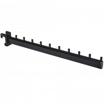 Wieszak prosty do rury owalnej 40cm 10N BLACK