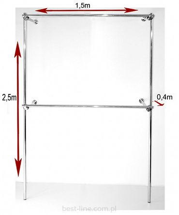 Regał przyścienny  150x250x40cm