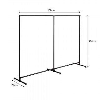 Stojak 150x250x50cm BLACK - 3