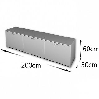 Zabudowa Slatwall z szufladą 200x240x50cm 11 FREZÓW - 3