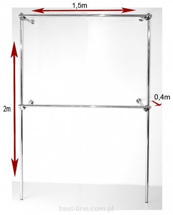 Regał przyścienny  150x200x40cm