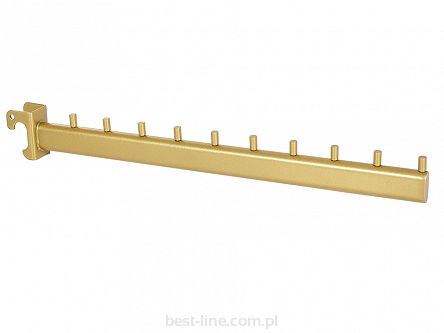 Wieszak prosty do rury owalnej 40cm 10N GOLD