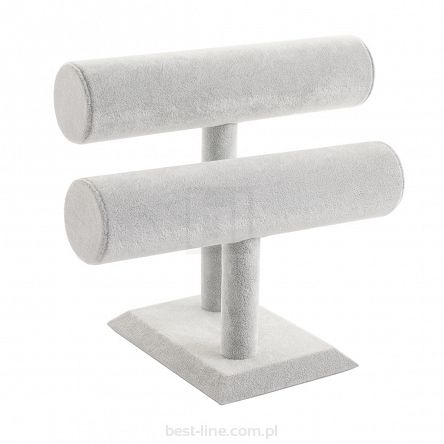 Ekspozytor na biżuterię szary (podwójny)