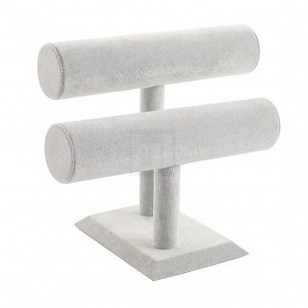 Ekspozytor na biżuterię szary (podwójny)