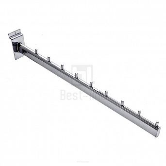 Wieszak pochyły owalny na panel Slatwall 40cm 9N