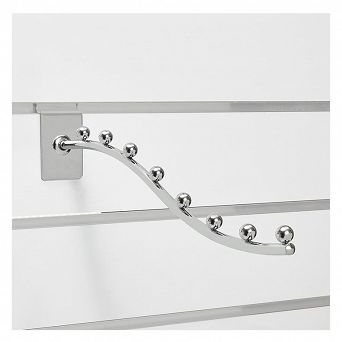 Wieszak łukowy 8kulek 35cm Slatwall chrom
