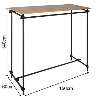 Gondola LIGHT z półką 1,5m BLACK - 2