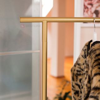 Stojak ubraniowy LOFT 144x120x50cm GOLD - 4