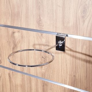 Wieszak Slatwall na piłki chrom - 2