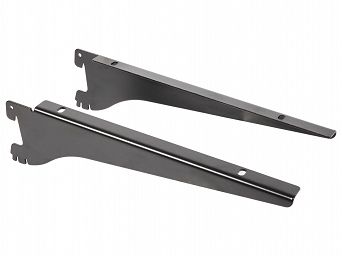 Wsporniki pod półkę 30cm BLACK szyny universal