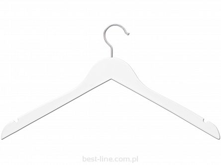 Wieszak drewniany biały bez poprzeczki