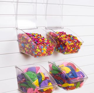 CLEAR pojemnik z przykrywką na Slatwall - 7