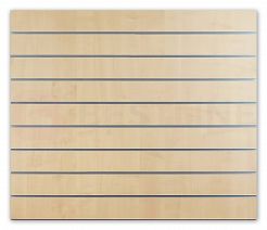 Panel MDF Slatwall Klon (D375) + wsuwki ALU (odstępy co 10cm)