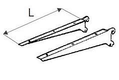 Wsporniki pod półkę L=25cm szyny chrom universal - 4