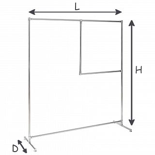 Stojak 200x180x50cm z ramką do wieszania 80x80cm - 2