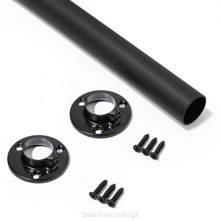 Drążek meblowy BLACK do szafy (komplet)