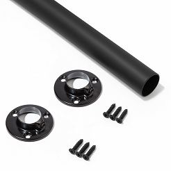 Drążek meblowy BLACK do szafy (komplet)