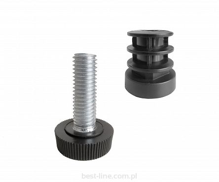 Stopka regulowana z wkładką BLACK