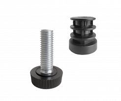 Stopka regulowana z wkładką BLACK