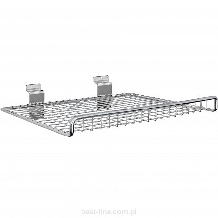 Półka z drutu z ogranicznikiem 40cm na panel Slatwall