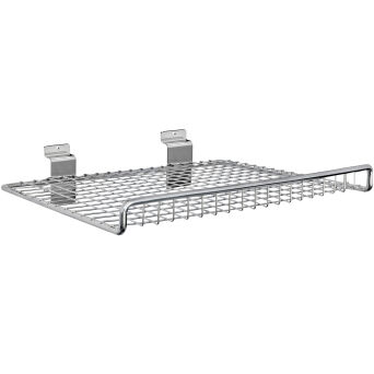 Półka z drutu z ogranicznikiem 40cm na panel Slatwall