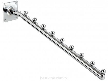 Wieszak skośny montowany do ściany/płyty 40cm