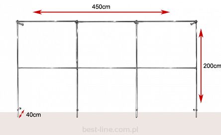 Regał regulowany 450x200x40