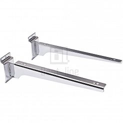 Wsporniki pod półkę 20cm (para) Slatwall chrom