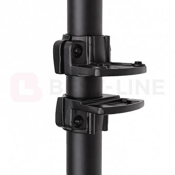 Złącze do płyt lub szkła "szczęka" jednostronne fi25mm BLACK