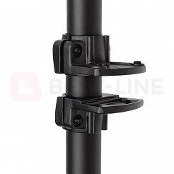 Złącze do płyt lub szkła "szczęka" jednostronne fi25mm BLACK