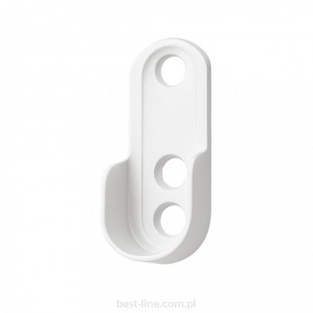 Wspornik drążka owalnego. Rozeta owalna WHITE