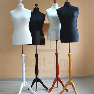 Manekin męski krótki z pianki poliuretanowej na drewnianej nodze - 2