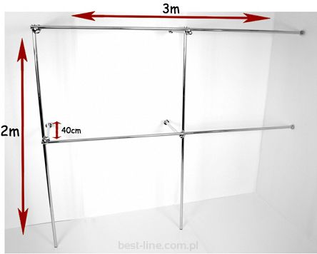 Regał narożny 300x200x40cm
