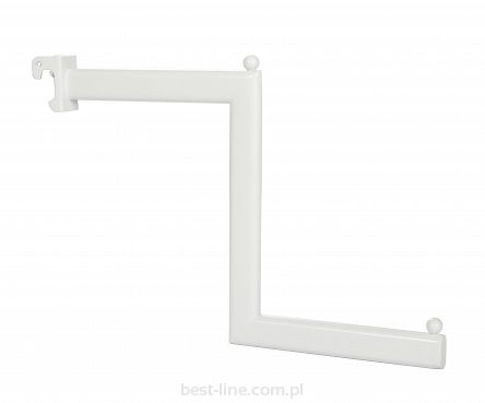 Wieszak próg schodek (owal) do rury owalnej szyny WHITE universal