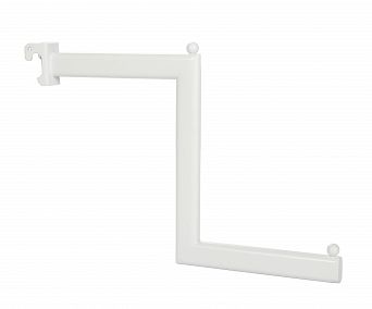 Wieszak próg schodek (owal) do rury owalnej szyny WHITE universal