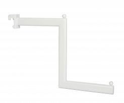 Wieszak próg schodek (owal) do rury owalnej szyny WHITE universal