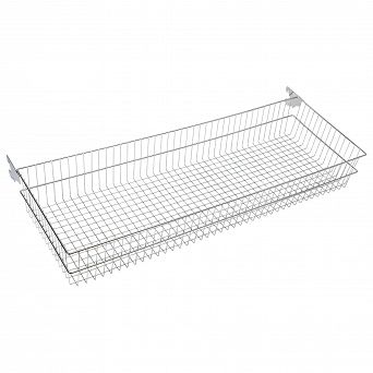 Kosz z drutu 100x35 Szyna Universal CHROM