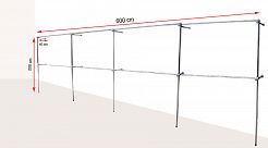 Regał przyścienny 600x200x40cm