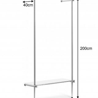 Regał z półką 1x2m - 2