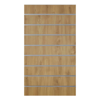 Panel MDF Slatwall Dąb Odwieczny (D1041) + wsuwki ALU (odstępy co 10cm) 50x90cm