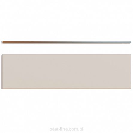 Cokół na Panel MDF Slatwall Popiel (U112 PE) + wsuwka ALU (1szt)