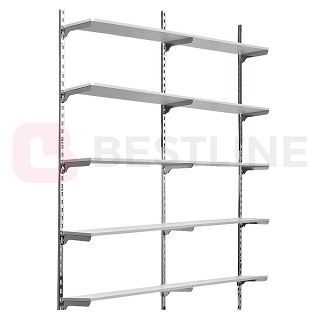 Garderoba dwumodułowa - gł. 40cm - OPTI7-40 - CHROM - 4