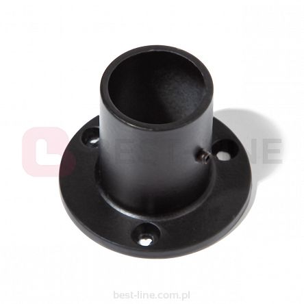 Rozeta z wysokim kołrzeniem do rur fi25mm aluminium BLACK